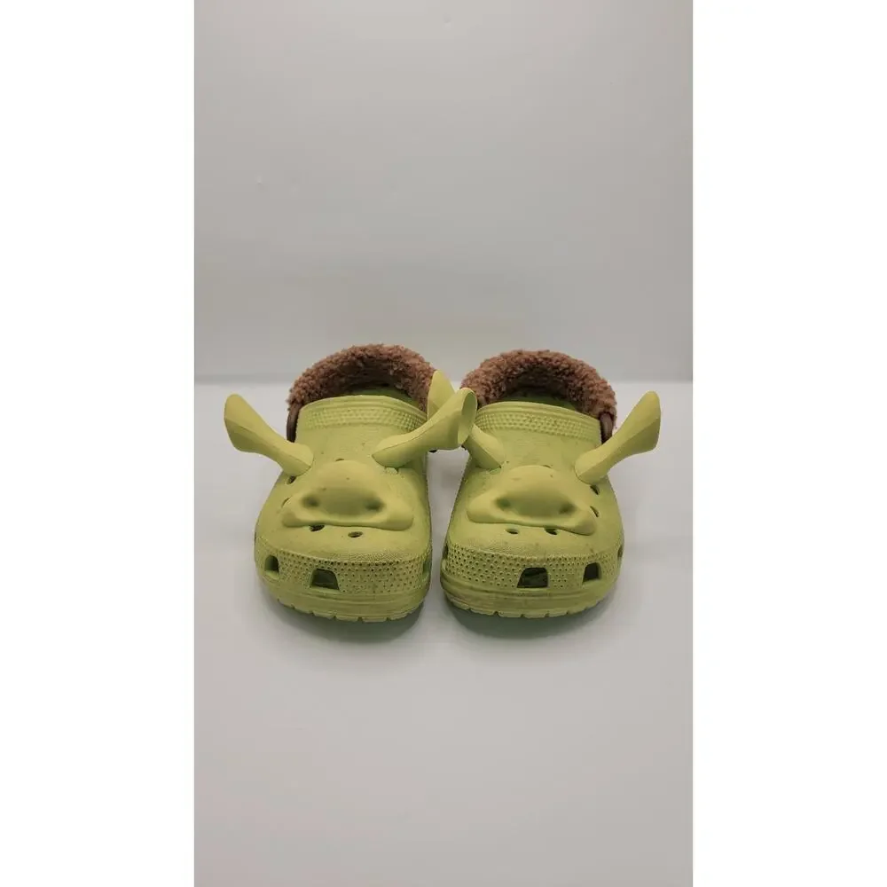 Crocs Shrek Classic Lined Clog Toddler Size C11 Green Complete Ears Nose Gently
